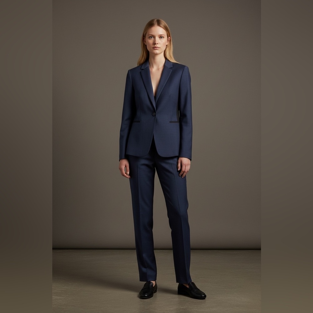 Elie Tahari Navy Blue Trousers